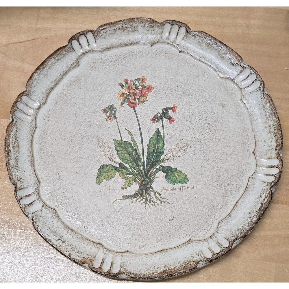 Vintage Michelangelo Art Shop Firenze Italy Floral Decorative Plate 8"